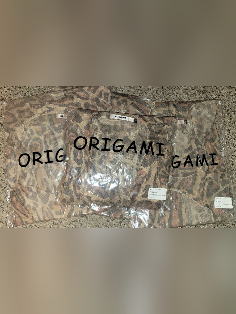 Origami Leopard Print Duster Cardigan - Picture 6 of 6